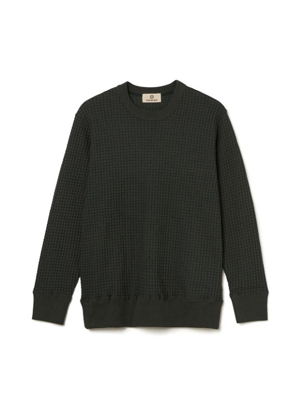 Seagreen BIG WAFFLE CREW / D.GREEN