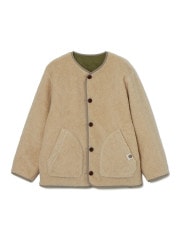 SEAGREEN REVERSIBLE BOA JACKET / IVORY