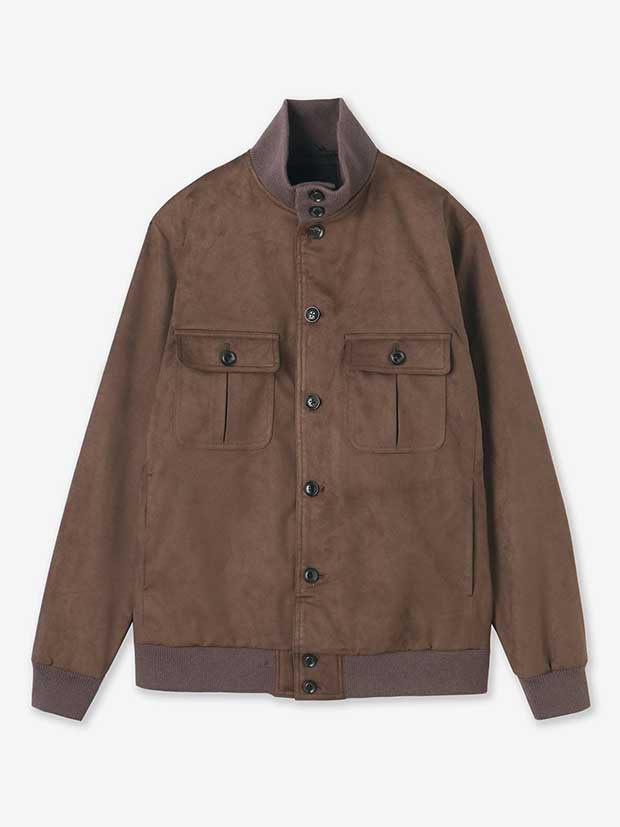 junhashimoto DRIVING BLOUSON / BROWN