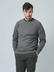 junhashimoto 14GG SEED STITCH CREWNECK / M.GREY