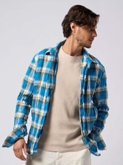 wjk 2-hook check shirt / blue