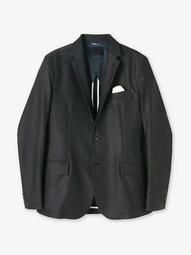 junhashimoto JERSEY JACKET -USO TWILL- / BLACK
