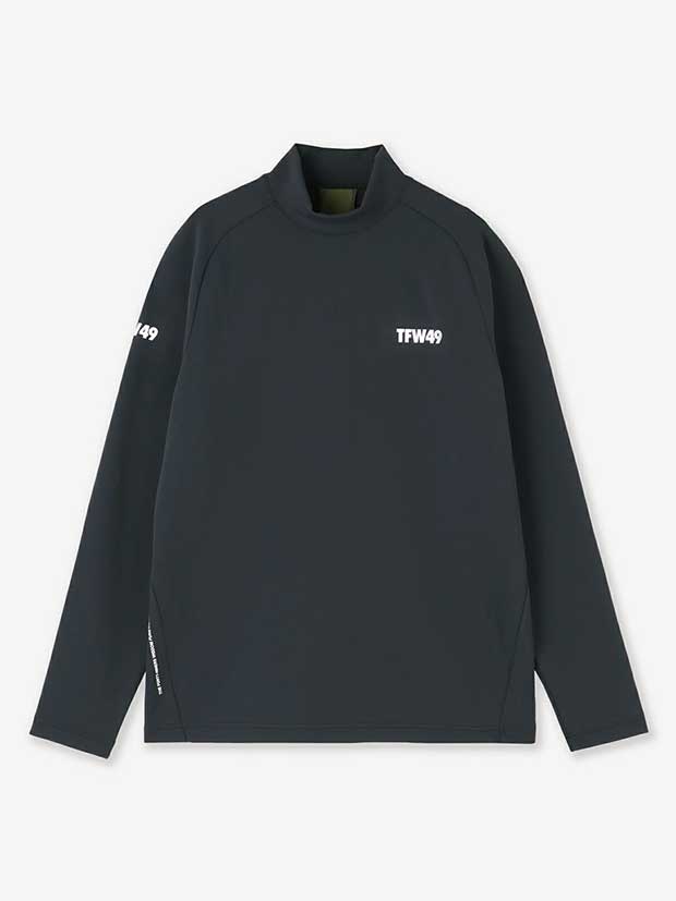 TFW49 SIDE MESH LONG SLEEVE MOCKNECK / BLACK