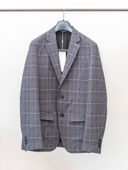 junhashimoto LIGHT 2B JACKET and ONE TUCK EASY PANTS / GREY CHECK