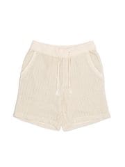 SeaGreen CROCHET LIKE RUSSEL KNIT SHORT PANTS / IVORY