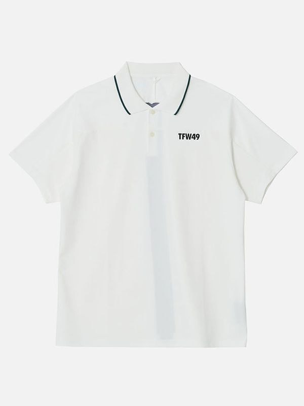 TFW49 SIDE MESH POLO / WHITE X WHITE