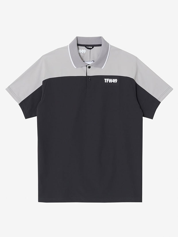 TFW49 SIDE MESH POLO / CHARCOAL X L.GREY