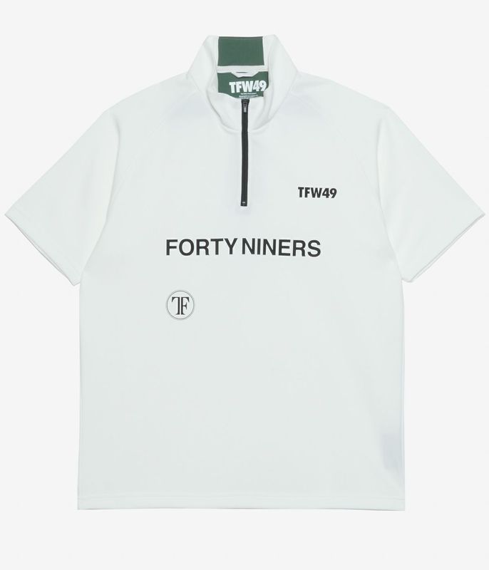 TFW 49 ホワイト ハーフボタン シャツ COMBINATION OPEN COLLAR SHIRT | TFW49（ティーエフダブリュー