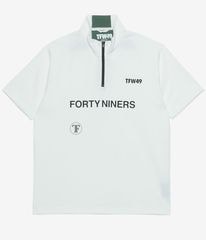TFW49 HALF ZIP SS MOCKNECK / WHITE