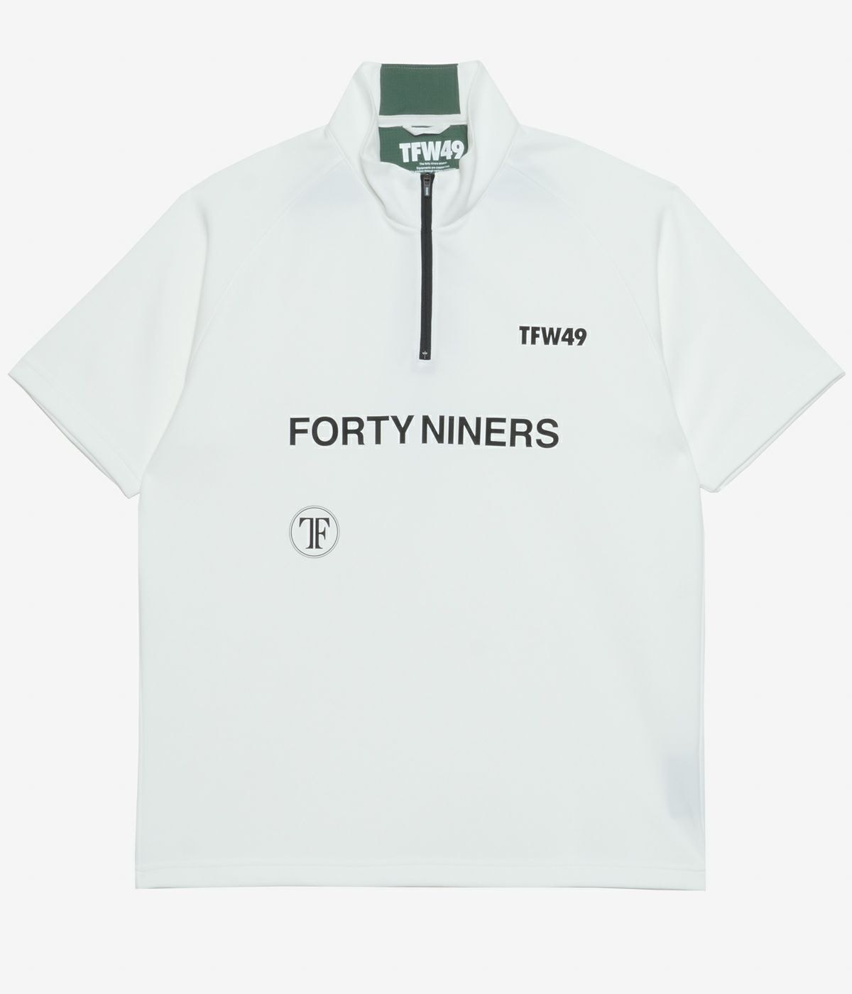 TFW49 HALF ZIP SS MOCKNECK / WHITE