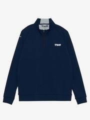TFW49 MOCK NECK HALF ZIP L/S TEE / NAVY