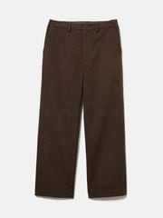 SeaGreen ECO SUEDE LOOSE PANTS / BROWN
