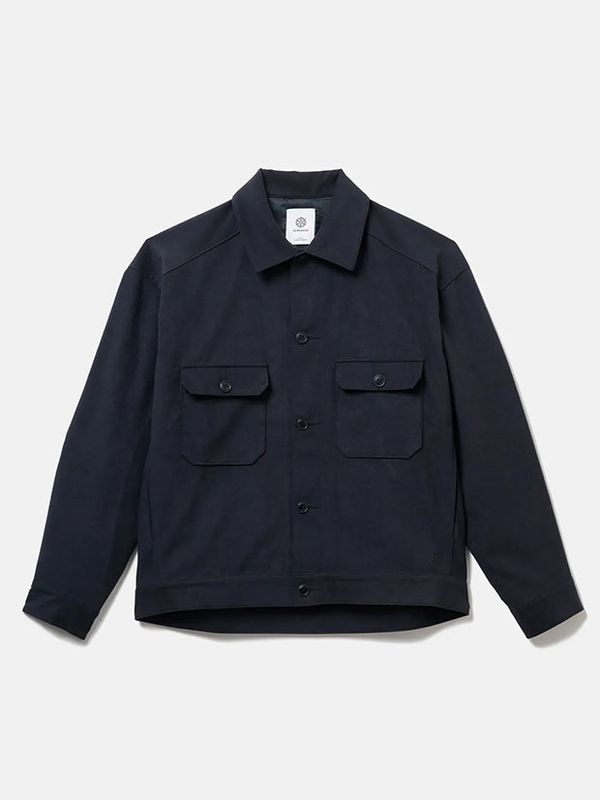 SeaGreen ECO SUEDE TRACKER JACKET / NAVY