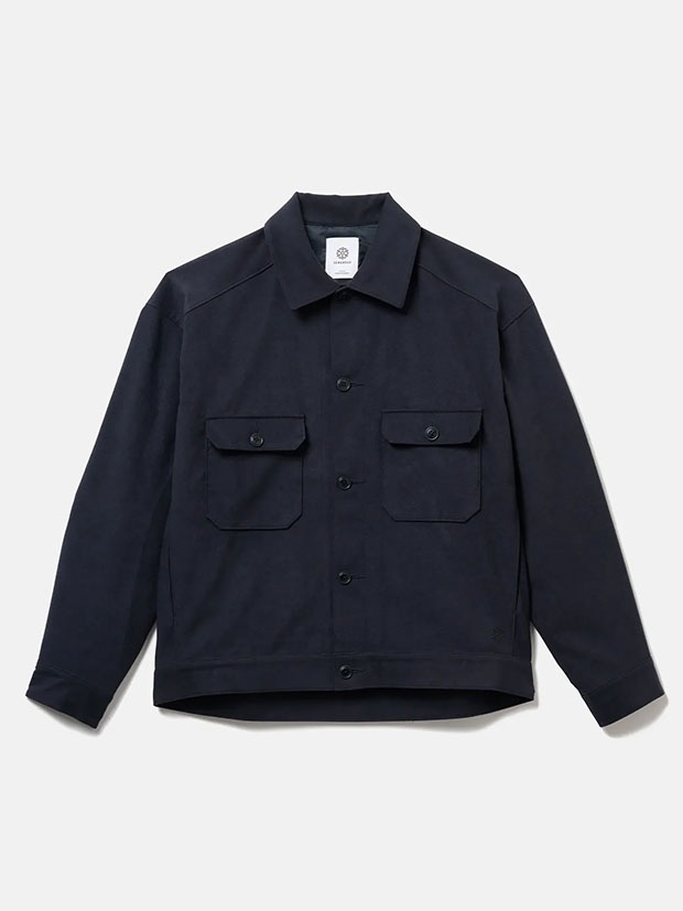 SeaGreen ECO SUEDE TRACKER JACKET / NAVY