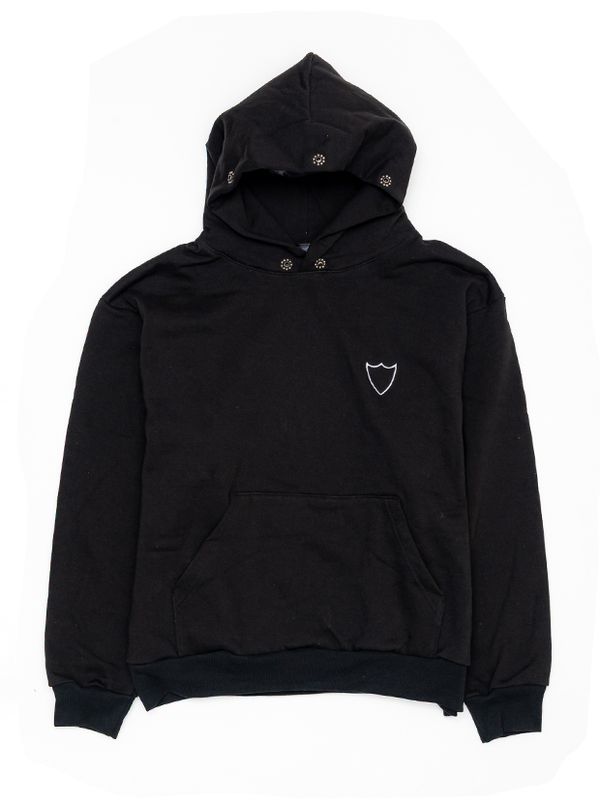 HTC SWEAT SHIRT #LAAP FLOWER STONE ON THE HOOD / BLACK