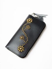 HTC BLACK ZIPPER LARGE #24 / BLACK x BRASS