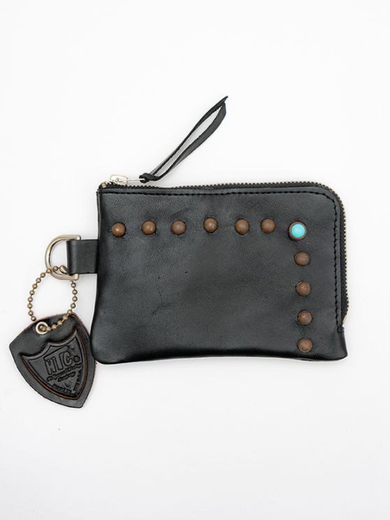 HTC CORNER ZIPPER PURSE 9TQ / BLACK x BRASS | HTC | rumbleFISH