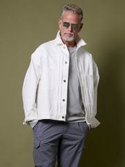 junhashimoto DROP SHOULDER DENIM / WHITE