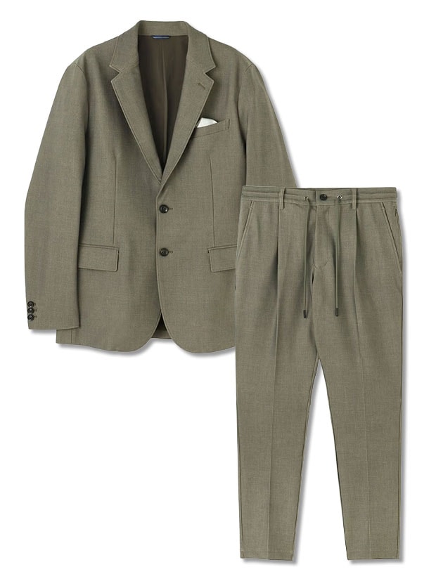 junhashimoto FULL LINING JERSEY JACKET and EASY TUCK PANTS★★ / BEIGE