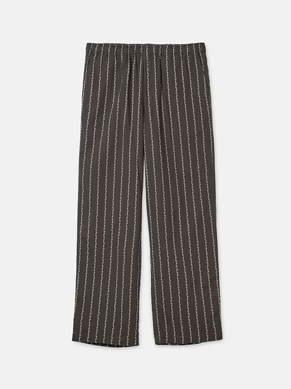 SeaGreen ANCHOR STRIPE PANTS / BROWN