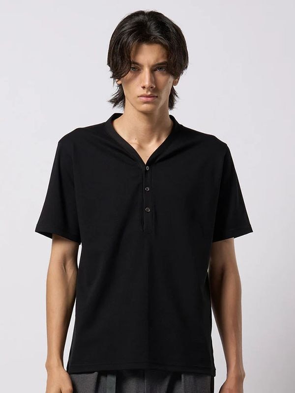 wjk luxury cotton smart collar S/S  / black