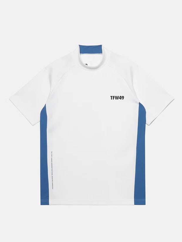 TFW49 SIDE PANEL SHORT SLEEVE MOCKNECK / WHITE