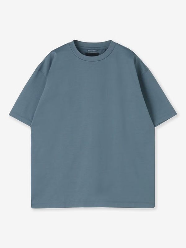 junhashimoto 101RELAX CREW NECK S/S T / BLUE GREY