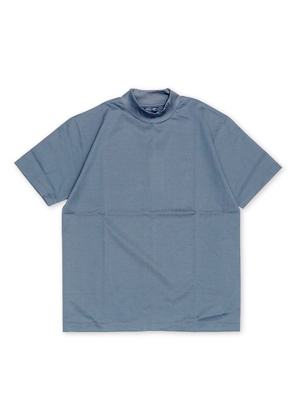 junhashimoto 101 MOCK NECK / BLUE GREY