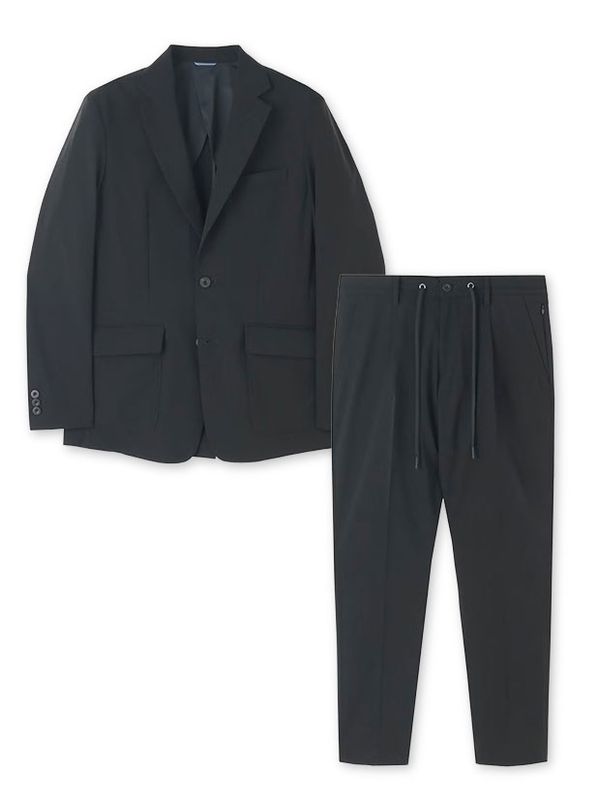 junhashimoto TRAVEL JACKET and 1 TUCK EASY PANTS / BLACK