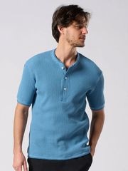 wjk waffle henley  / l.blue