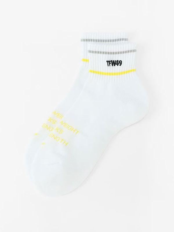 TFW49 SHORT SOX / WHITE x YELLOW