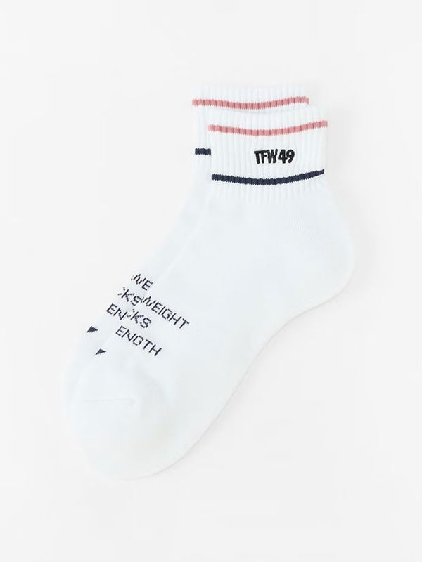 TFW49 SHORT SOX / WHITE x PINK