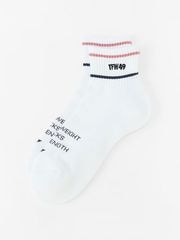 TFW49 SHORT SOX / WHITE x PINK