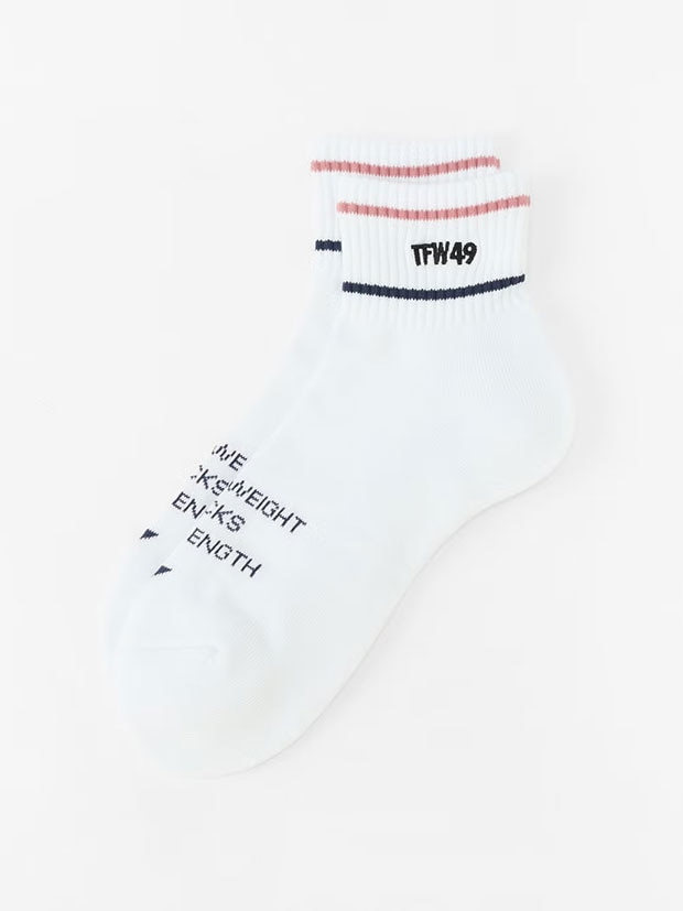 TFW49 SHORT SOX / WHITE x PINK