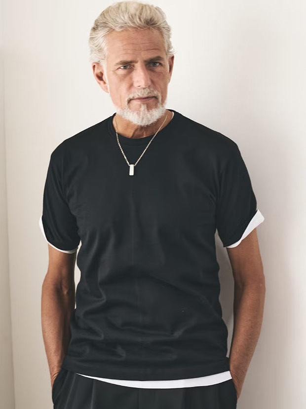 junhashimoto LAYERED PACK TEE / BLACK x WHITE