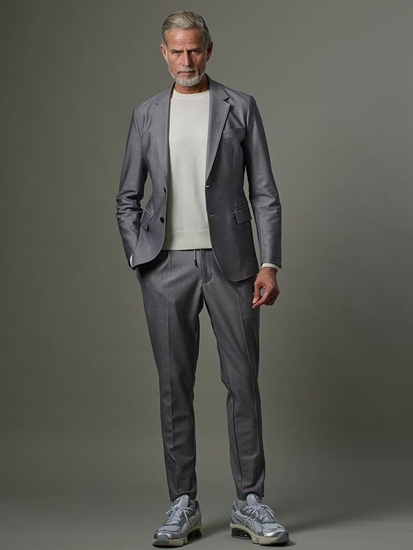 junhashimoto FULL LINING JERSEY JACKET and EASY TUCK PANTS★★ / GREIGE