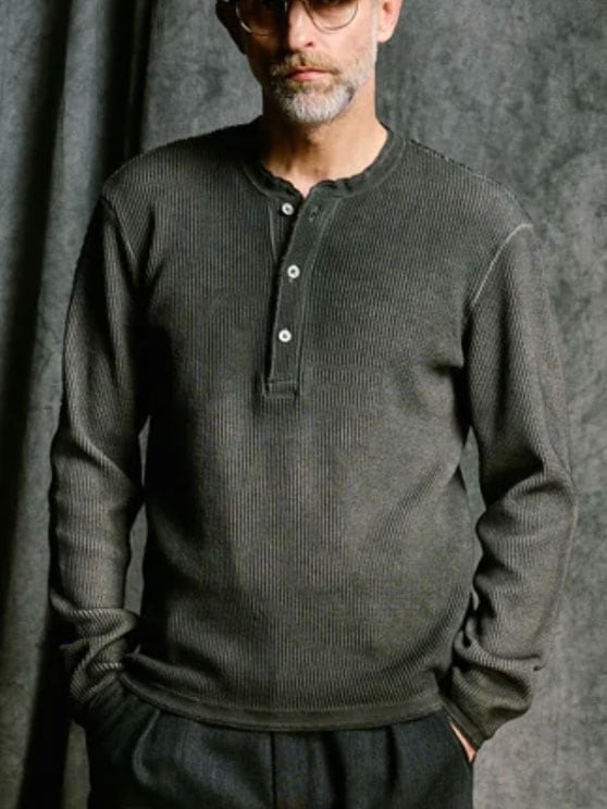 TFW49 MOCK NECK HALF ZIP L/S TEE / KHAKI | TFW49 | rumbleFISH