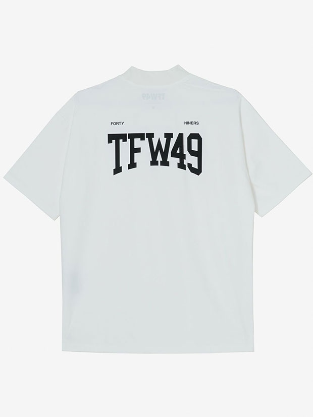 TFW49 HALF MOCKNECK TSHIRT / WHITE