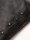 HTC BLACK LEATHER SACOCHE #SN33 STUDS / BLACK/BLACK