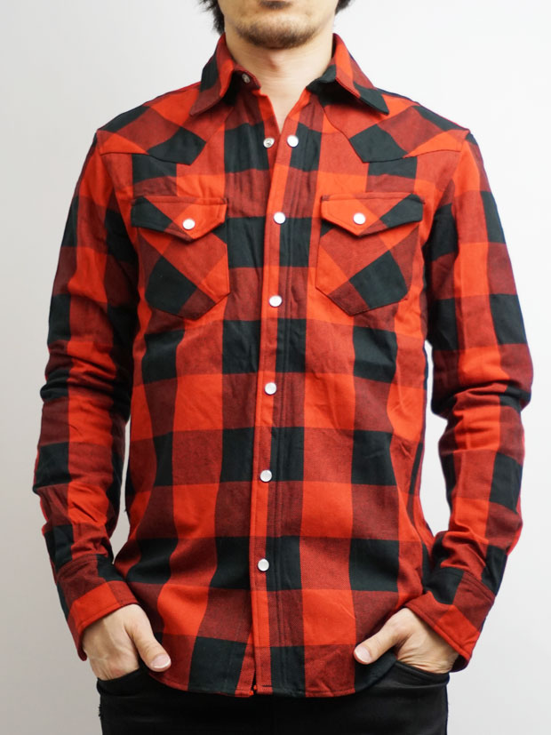 ROURKE RANgE  buffaro plaid heavy shirts RED
