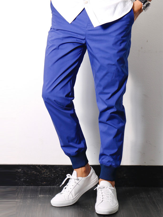 junhashimoto RIB PANTS BLUE