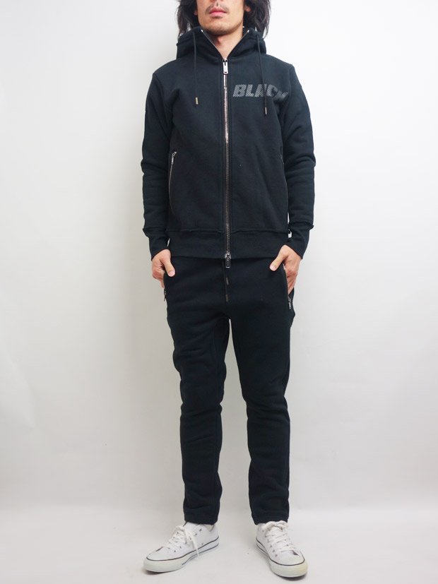 junhashimoto COLOR PRINT PARKA BLACK