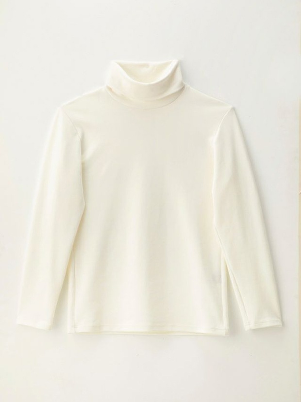 1PIU1UGUALE3 L/S TURTLE-NECK / WHITE
