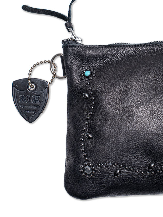 HTC BLACK LEATHER SACOCHE #SN33 TQ BLACK/BLACK