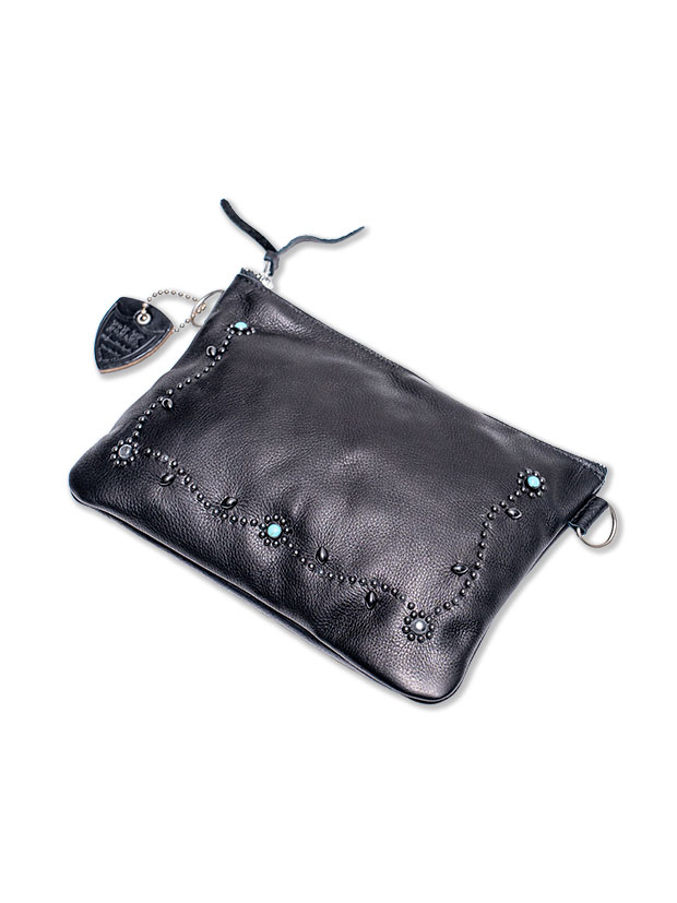 HTC BLACK LEATHER SACOCHE #SN33 TQ BLACK/BLACK | HTC BLACK