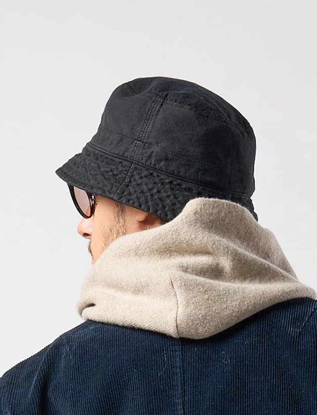 wjk vintage bucket hat / black