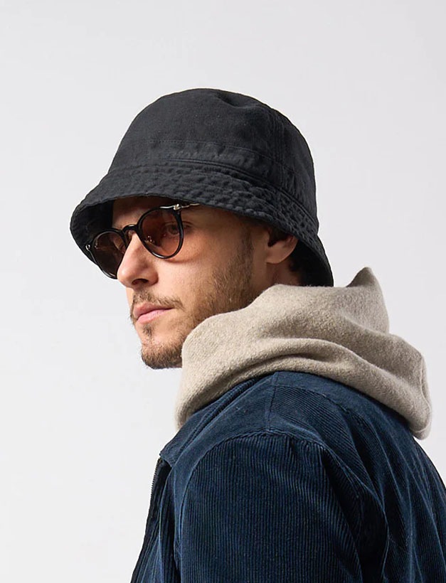 wjk vintage bucket hat / black