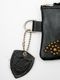 HTC CORNER ZIPPER PURSE 25TQ / BLACK x BRASS