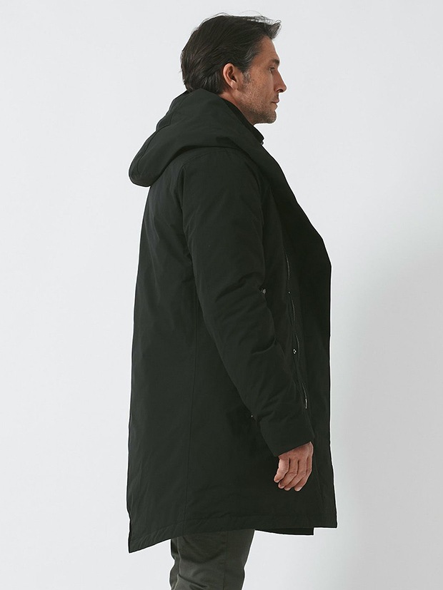 junhashimoto WRAP DOWN COAT / BLACK