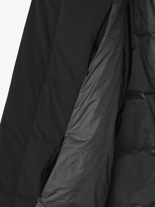 junhashimoto WRAP DOWN COAT / BLACK